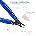 Tecmojo Micro Wire Cutters, 5 inch Precision Flush Cutters, Diagonal Side Cutters Nippers for Jewelry Making, Soft Copper Wire, Floral, Electronics, Zip Ties, Plastic Models, Blue, 5 Pack
