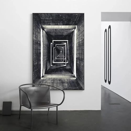 Toile géométrique bâtiment gris impression haute définition 40x60 - 4