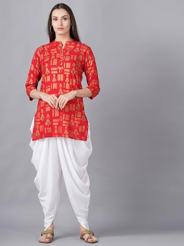 Image of Women Rayon Straight Golden Foil Printed Kurta with Palazzo || Kurti with Palazzo Set for Casual Party & Festival Wear in Round Neck with 3 /4 Sleeve for Girls