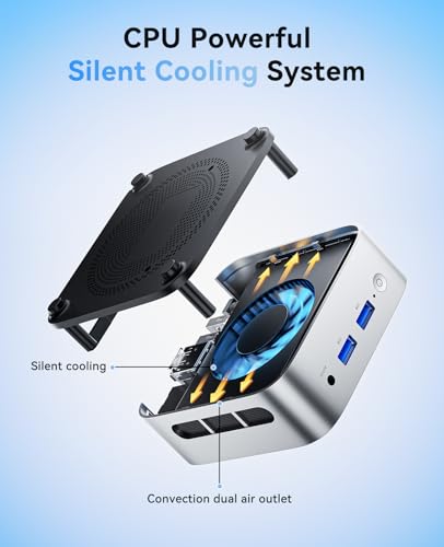 Mini PC Twin Lake N150, 16GB DDR4 256GB SSD, Win11 Pro, Dual Display 4K UHD, Doppio Schermo, WiFi 5, BT4.2, Desktop Compatto per Ufficio e Business, Multitasking - PC Desktop - Immagine 5