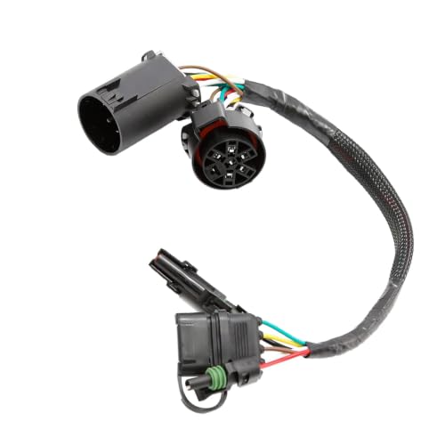 Arnés de cableado de remolque 7 vías a 4 plano, adaptador de 17.7" con cable inverso para camión
