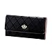 Produktbild Komfortable Crown Frauen Lange Geldbörsen Pu-leder Handtasche Mode Mädchen Geldbeutel Tragbare Damen Geldbörse Weibliche Handtasche (farbe: schwarz)