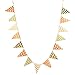 SL crafts Chevron Natural Hessian Burlap Banner Wedding Party Decorations Bunting Banner,90 Inch