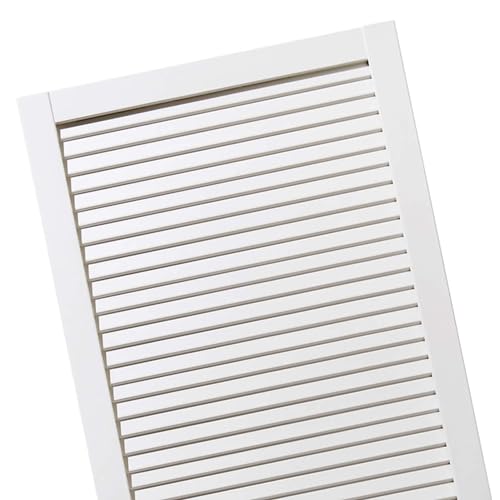 ben+camilla.com Lamellentüren 601 x 494 x 21 mm weiß seidenmatt mit geschlossenen Lamellen Kiefernholz für Regale, Schränke, Möbel - EINBAUFERTIG grundiert & lackiert
