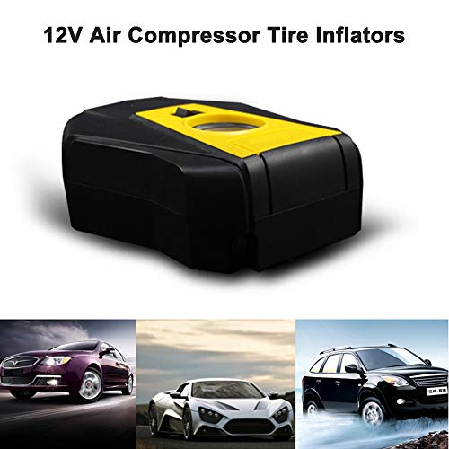 Ajcoflt Compressor de ar portátil para pneus de carro Inflator digital de pneus 12V DC Compressores