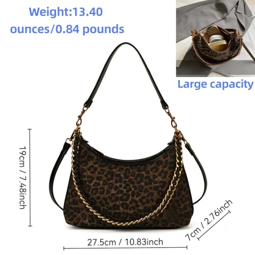 Bolso cruzado con estampado de leopardo para mujer miniatura 5
