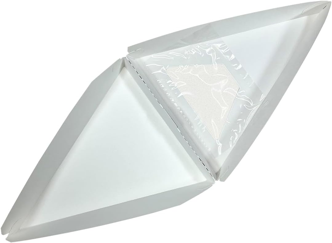 Large Individual Pizza Slice Box | Compostable Single Slice Box with Window | Easy Clamshell, Thick & Sturdy | 200/Case (10" L x 8" W x 1.75" H)
