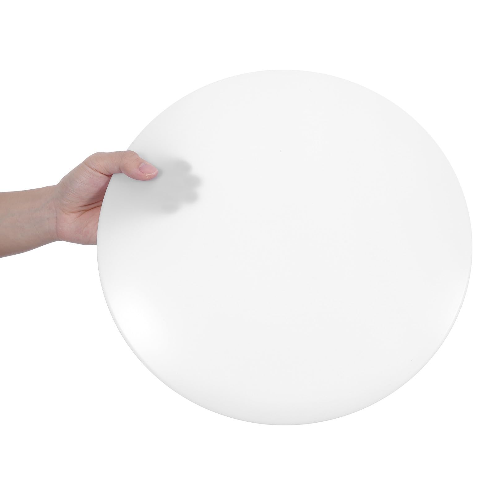 Repuesto de cubierta de plafón redonda ultrafina, pantalla de plástico blanco, 33 x 33 x 4,19 cm, ahorro de espacio y fácil mantenimiento para cocina y dormitorio