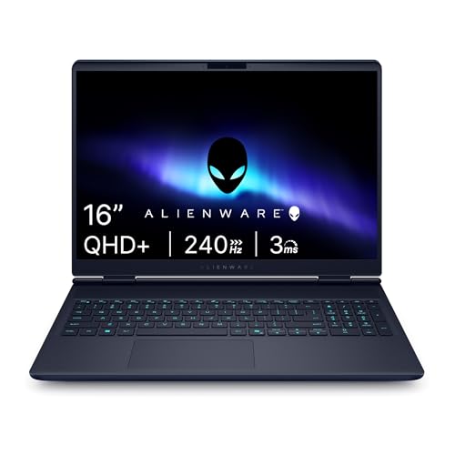 Image of Dell New Alienware 16X Aurora Gaming Laptop, Intel Core Ultra 9 275HX Processor, 16GB, 1TB, RTX 5060 8GB GDDR7 Graphics, 16 inch QHD+ 2.5K, Display, Win 11+Office H&S 2024, Interstellar Indigo, 2.66kg