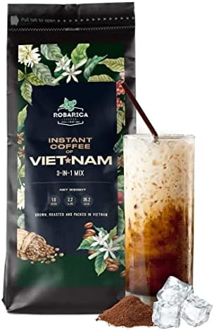 3 in 1 Coffee Instant Iced Coffee Mix - Vietnamese Instant Coffee with Cream and Sugar as Iced Latte, Ice Coffee Drinks, Hot Drink Mix, Asian Instant Coffee Mix