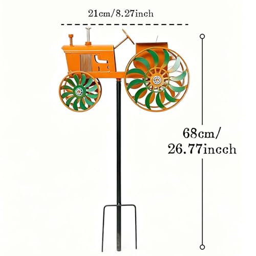 Carillons à vent tracteur pour jardin terrasse et chemin rustique - 6