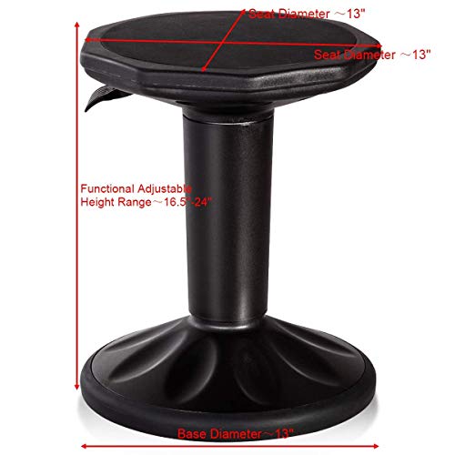 Image of Casart Wobble Adjustable-Height Chair Active Learning Stool Sitting Balance Chair for Office Stand Up Desk