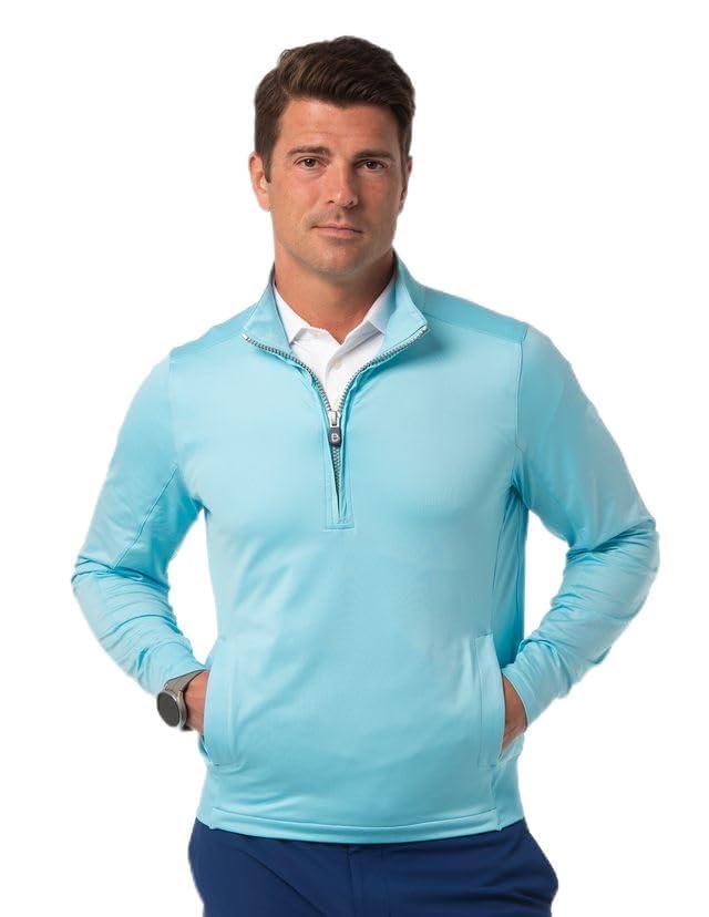 B. DRADDY Mens Blair Half Zip Tide XL