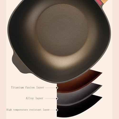 Wok antiadherente de aluminio 32 cm con tapa miniatura 5