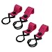 New Lon0167 4pcs 11lb Featured Capacity Adjustable Hook reliable efficacy Loop Closure Stroller Hanger Fuchsia(id:590 2a 35 a13)