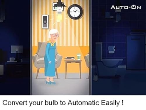 Image of Auto-ON Night-Only Motion Sensor Holder (Motion + Darkness Required) - Bulb Stays OFF in Daylight | Automatic Bulb Control | Pack of 4