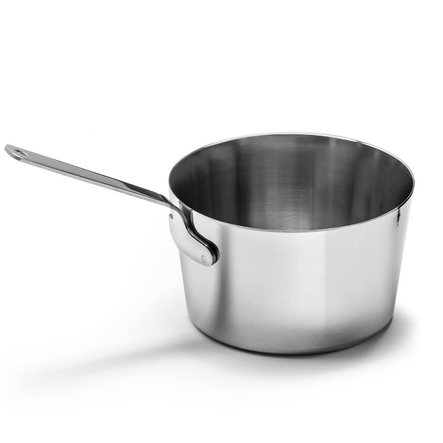 Pentola In Acciaio Inox Per Friggere - Con Manici, Piccola E Multiuso - Per Patatine E Verdure - Foto 8