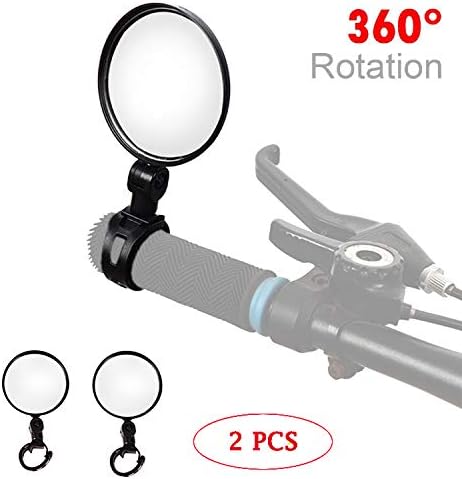 ZSFLZS 1 Pair Bike Mirrors, Adjustable Bicycle Cycling Rear View Mirror for Handlebar