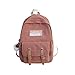 Produktbild IQQI Rucksäcke Hellrosa Corduroy College-Rucksack Day Pack Schultasche für Kinder und Erwachsene, Schule, Camping.