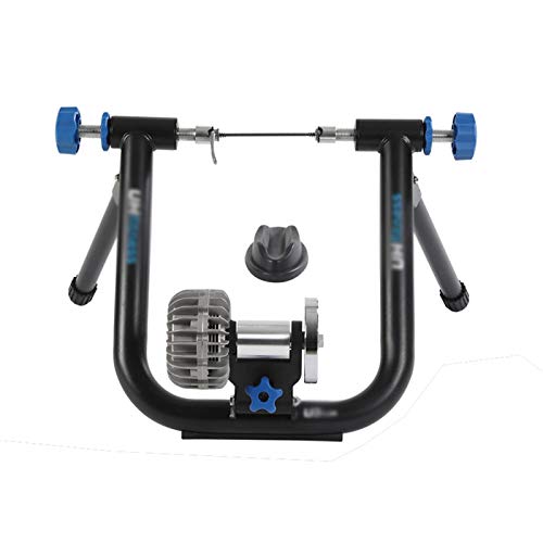 ZXCVBNAS Bike Trainer Stand Indoor Bicycle Exercise Stand Mountain & Road Bike Portable Foldable Cycling Training Stand w/Fluid Flywheel, Quick-Release, Riser Block & Noise Reduction