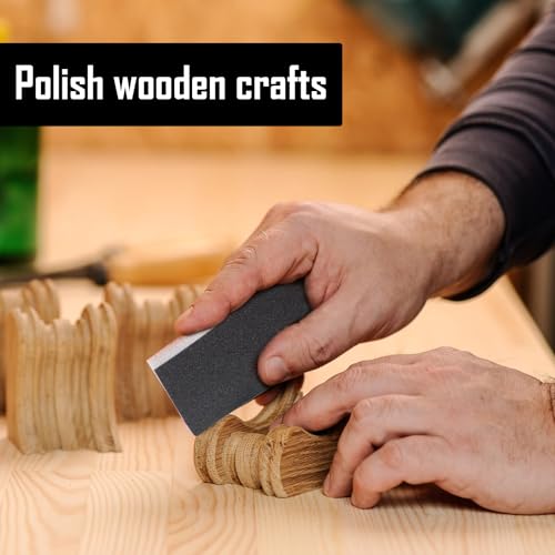 30 Stück Schleifschwamm 400/600/800 Körnung Handschleifblöcke Schmirgelpapier Waschbar Wiederverwendbar zum Schleifen, Polieren Metall, Holz, Stahl, Edelstahl