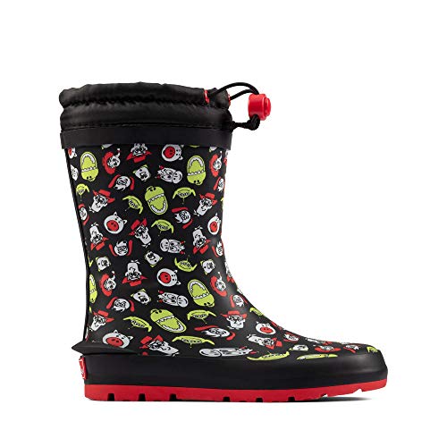 Clarks Mudder Howdy T Boys Wellingtons, Black Combi,