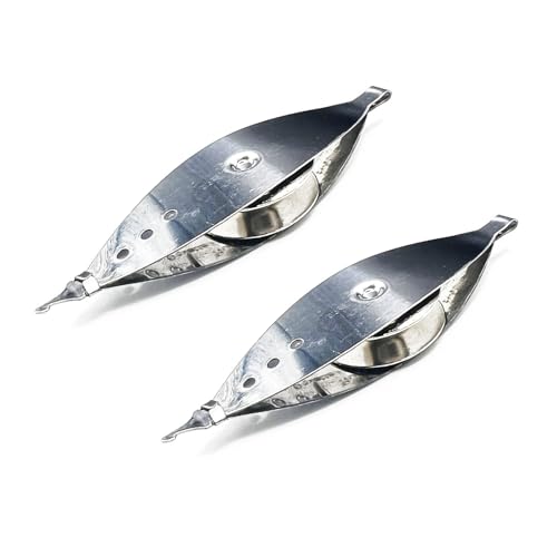 Image of 2 Pcs Metal Tatting Shuttle with Hook Tatting Needle Kit Tatting Supplies for Household Knitting Sewing Weaving