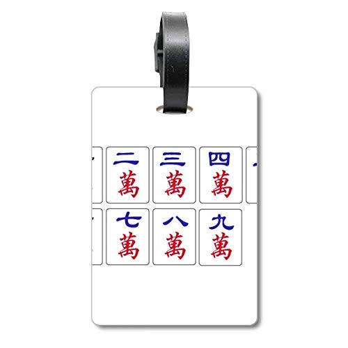 Étiquette de identification traditionnelle chinoise de jeu de mahjong valise voyage