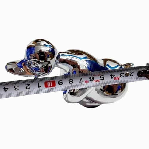 Chrome-Plated Angry Duck Hood Ornament – Shiny Convoy Duck Car Accessory for Trucks, Motorcycles & Cars – Cool Metal Duck Dashboard Decoration (Silver) - Thumbnail 5
