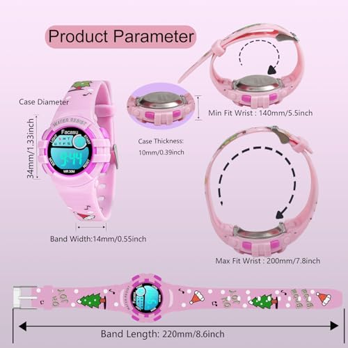 Image of Kids Digital Watch for Girls Boys,Children's Waterproof Colorful Light UP Outdoor Sport Watch with Stopwatch Alarm-Kids Gifts for Girls Boys