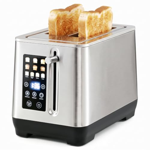 LIFEZEAL Grille Pain 2 Fentes 1000W avec Écran Tactile LED