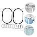 WOONEKY 12pcs Oval Shower Curtain Hooks Rings Rust-Resistant Smooth Glide for Easy Use Elegant Design for Bathroom Fits All Standard Rods