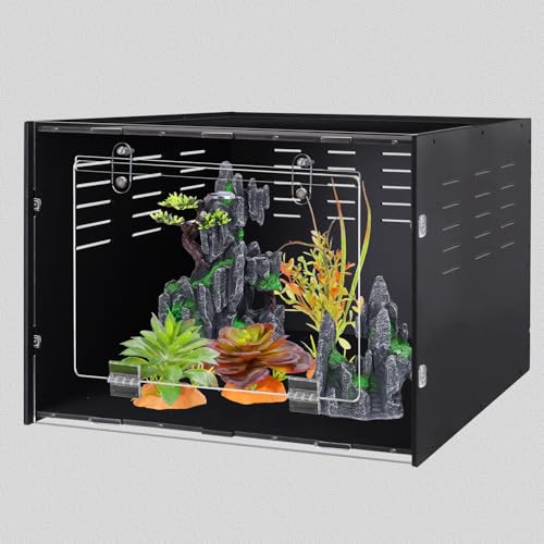 25 Gallon Reptile Tank 24'x16'x16' – PVC Reptile Enclosure Terrarium for Leopard Gecko, Ball Python, Bearded Dragon, and Snake Habitat Setup
