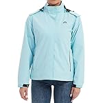 MOERDENG Women's Waterproof Rain Jacket Lightweight Raincoat Hooded Hiking Jacket Softshell Windbreaker - Image 2