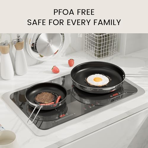 COOKNANO COOKNANO Bratpfannen,3-teiliges Pfannen-Set 22/26/30 cm, 4-Schicht-Edelstahl-Antihaftpfanne,Sichere Antihaftversiegelung, umweltfreundlich,Induktionsgeeignet,leichte Reinigung - Detailansicht 2 | Pfannen