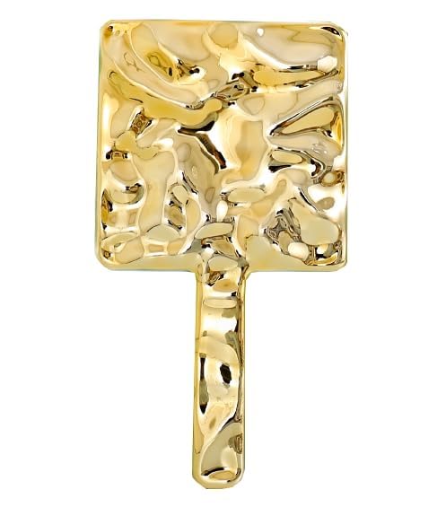 Hand Mirror with Handle Cosmetic Mirror Portable Cosmetic Mirror Makeup Mirror Multipurpose Mirror Square for Handheld, Home and Travel Use for Women (Gold)-image-7