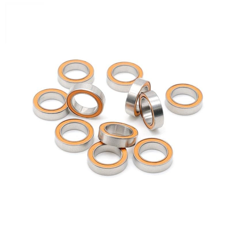 10Pcs 10x15x4 S 6700 2RS CB ABEC7 Stainless Steel Hybrid Ceramic Ball Bearing Without Grease Fast Turning