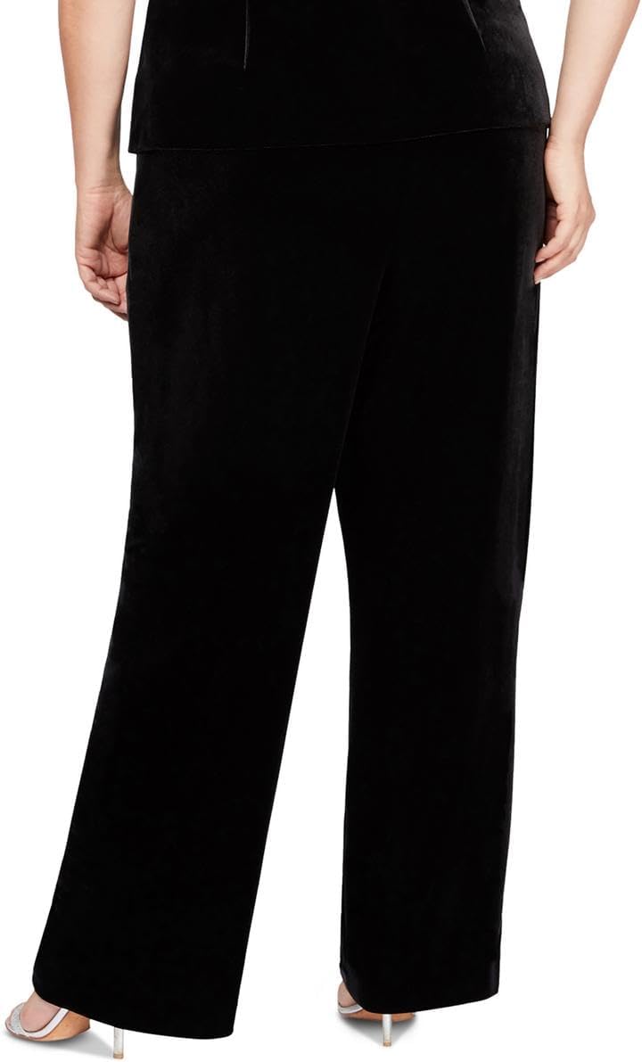 Plus Flat Front Velvet Pant