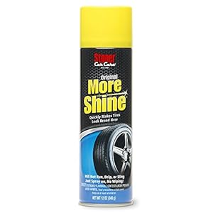 Stoner Car Care 91044 12-Ounce More Shine Original Tire Dressing Spray for Tire and Wheel Care and Long Lasting Tire Shine Rain Resistant Make Faded Tires Look New, Pack of 1