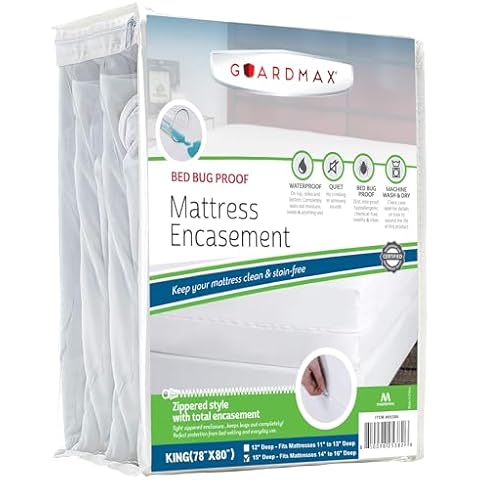 Guardmax Zippered Deep Pocket Mattress Protector Cover