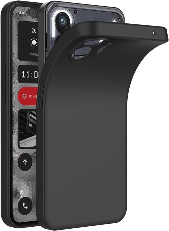 Image of Candy Case Shockproof Silicon Matte TPU Flexible Back Cover for Nothing CMF Phone 2 Pro 5G (Black)