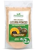 HerbaZest Lucuma Powder (2 LB) - USDA Certified Organic – Vegan, Non-GMO & Gluten Free - Delicious, Fiber Packed & Tasty Addition to Smoothies, Desserts, Ice Cream & More