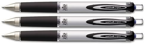 Uni-Ball 207 Impact RT Retractable Gel Rollerball Pen, 1.0mm, Bold Point, Blue Ink (3)
