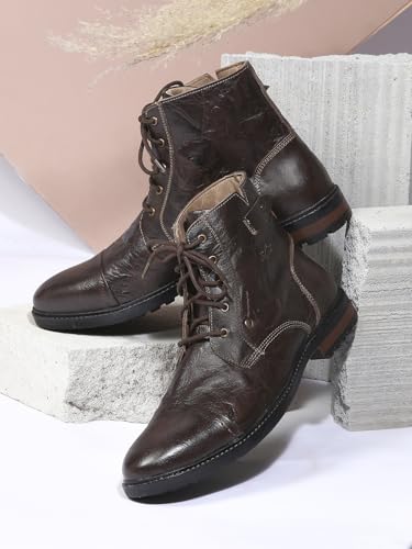 Image of Buckaroo APACHEE crumbald Leather Tan Casual Boots For Mens