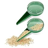 2 Pezzi Seminatrice Manuale per Semi, Spargitore di Semi in Plastica, 5 Diverse Dimensioni di Punti Vendita, Manuale Fioriera di Semi Regolabile per Frutteto, Pianta, Orticoltura