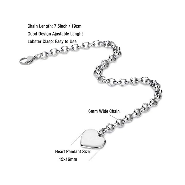 Initial-Charm-Bracelets-Stainless-Steel-Heart-26-Letters-Alphabet-Bracelet-for-Women-Valentines-Day-Gifts SANNYRA Charm Z Bracelet Gifts | Heart Initial Charms Bracelets for Women Trendy | 26 Letters Stainless Steel Bracelet Gifts Ideas for Teen Girls