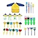 LiebeWH 30Pcs Kids Early Sponge Paint Brushes, Foam Paint Brush Set for DIY Learning Toys (30pcs)