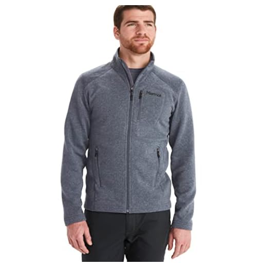 Marmot Herr Drop Line jacka, fleecejacka, utomhusjacka, andas Stål onyx M