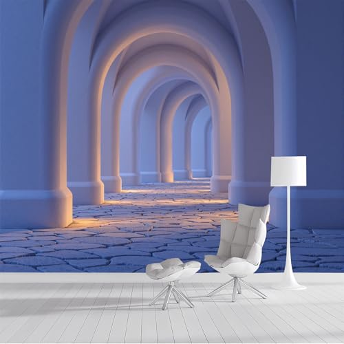 Fotomurales Corredor Del Arco, Arquitectura 3D Mural De Pared Papel Tapiz Fotográfico Para Tapiz Arte De Pared Para Sala De Estar Dormitorio 150x105cm