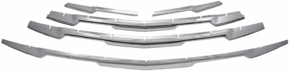 Fuel Rider Grille Inserts Overlay Trim for Front Grille Compatible with 2021-2022 Chevy Trailblazer - Chrome ABS Snap On 5 Bar- Car Truck Accessories